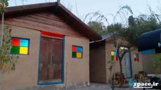 نمای بیرونی کلبه های کاهگلی مجموعه اقامتی نهر سنگی - شهرستان آمل - لاریجان - روستای پلور
